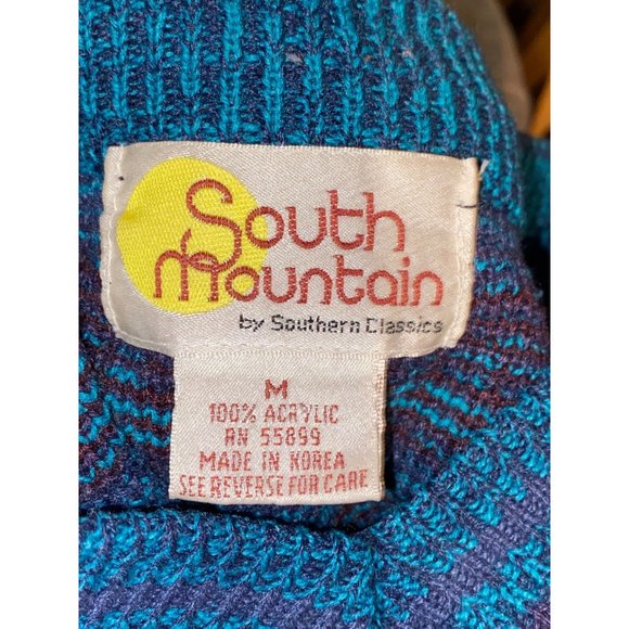 Vintage 90's Grandpa Men's South Mountain Sweater Size Medium V-Neck Sking - Picture 8 of 9